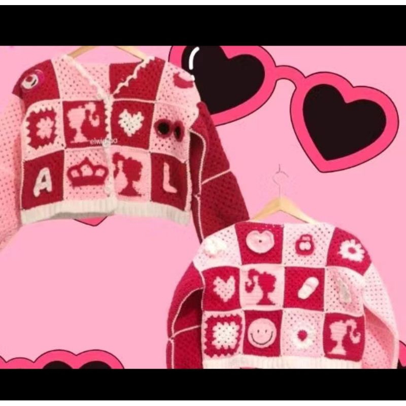 Barbie Crochet Cardigan | Kardigan Rajut Barbie