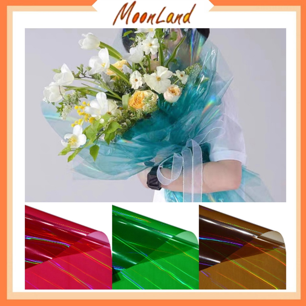 Flower wrapping cellophane hologram kertas buket Kb6115