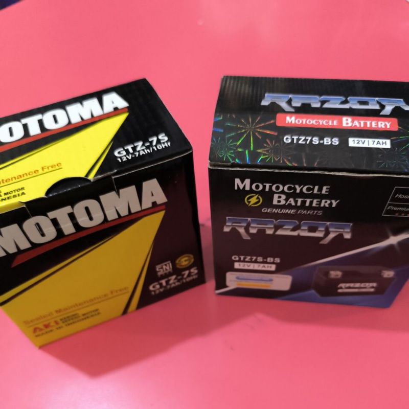 Accu GTZ7S 12V-7Ah full kering Aki Vario 125 , Satria FU, Beat Esp idling razor/motoma