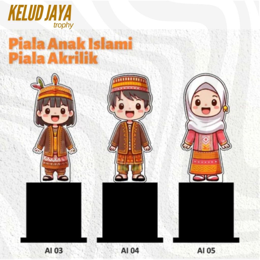 Piala Anak Wisuda Piala Anak Sekolah Piala Agustusan Akrilik Custom