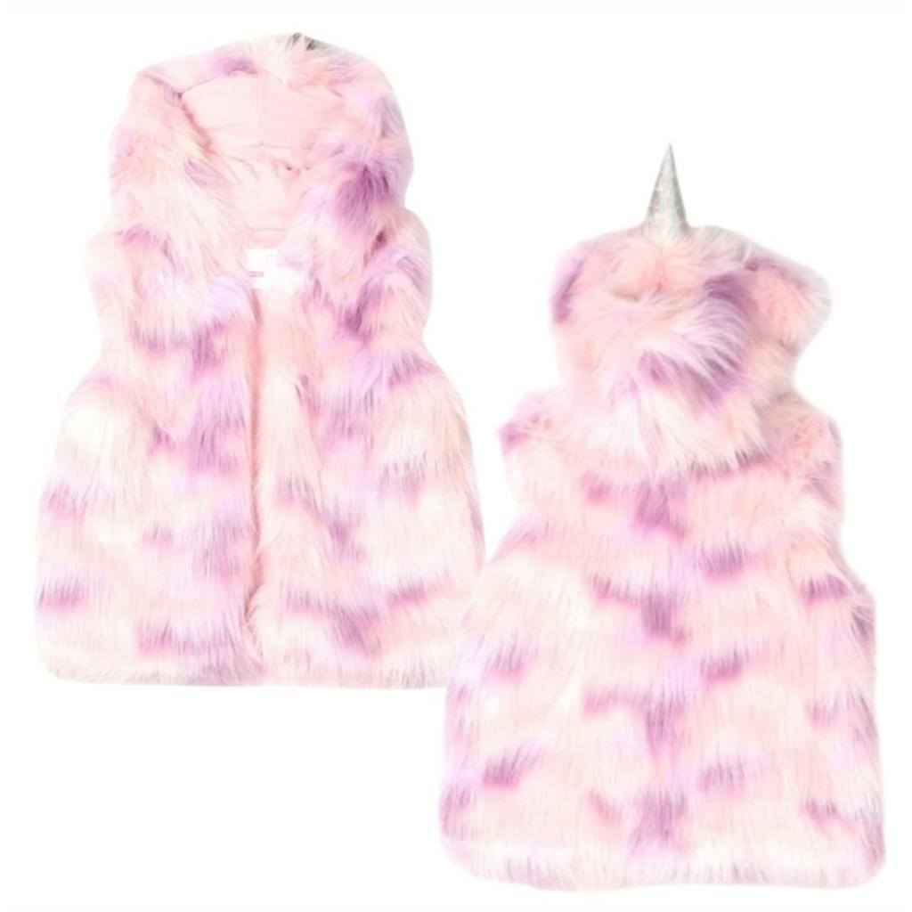[17696] Place Vest Fur Unicorn Anak - Remaja Vest Bulu Karakter Anak (GRADE B ADA NODA KECIL)