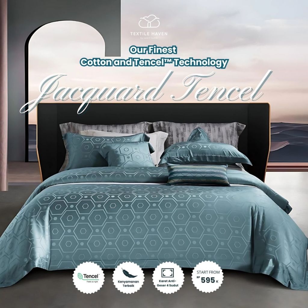 Sprei dan BedCover Jacquard Sutra Serat Bamboo Original 80s | Sprei KingKoil Sutra Emboss tinggi 40