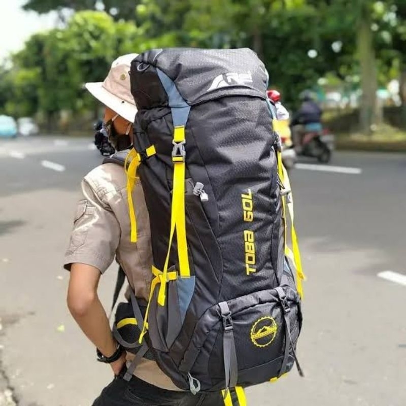 Carrier 45 Liter/Tas Hiking 45L Warna Ungu Lilac