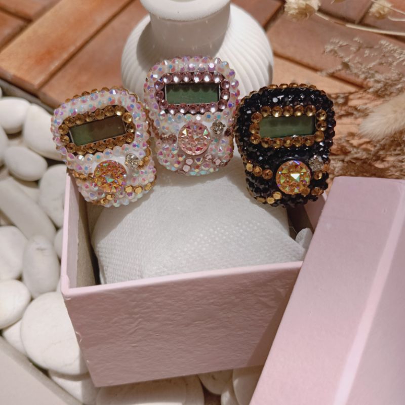 Fatimah - Tasbih digital swarovski cantik tasbih hias tasbih cincin gelang mutiara
