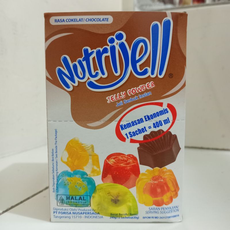 

NUTRIJELL RASA COKLAT 1 BOX ISI 12 SASET - NUTRIJELL POWDER JELLY RASA COKLAT