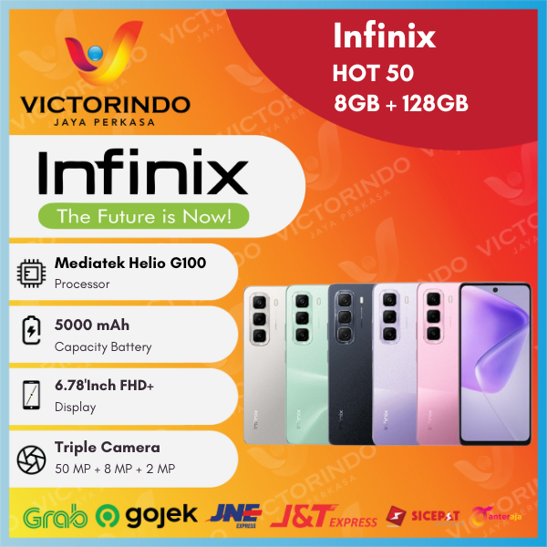 KA Infinix HOT 50 Smartphone ( Ram 8GB + Rom 128GB ) Garansi Resmi