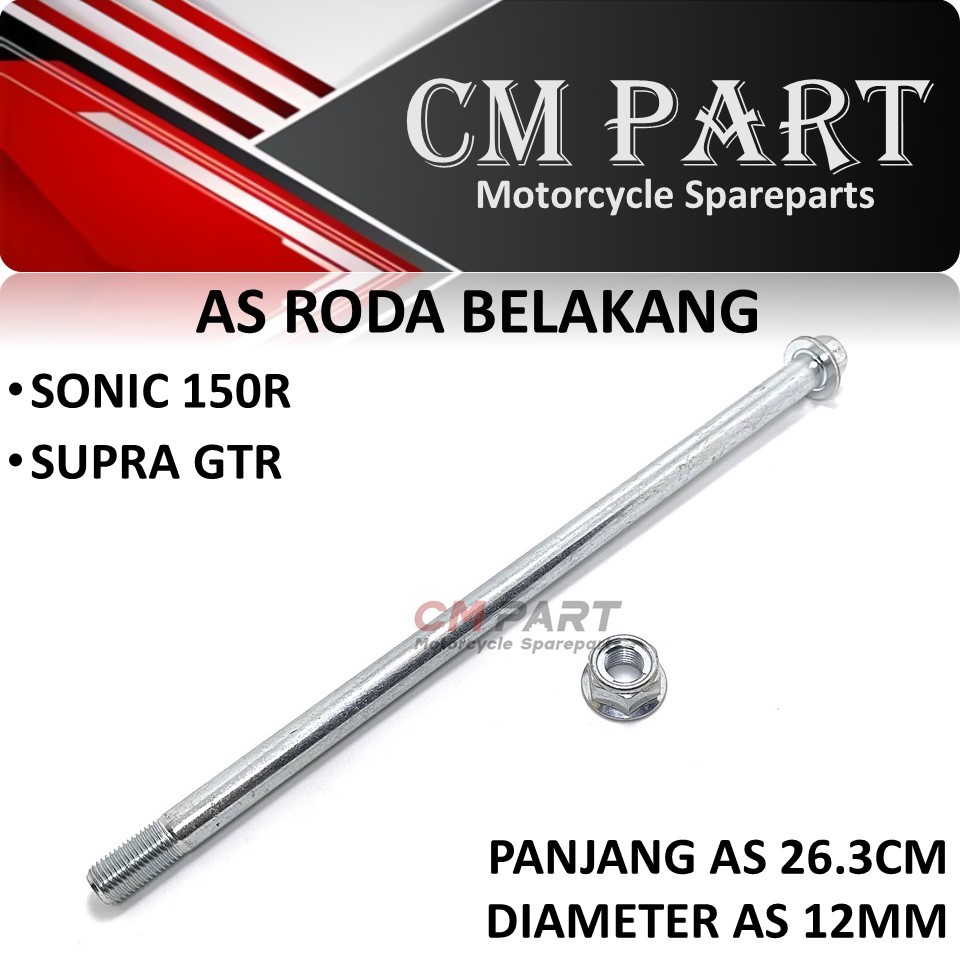 As Roda Belakang + Mur SUPRA GTR 150 SONIC 150R CS 1