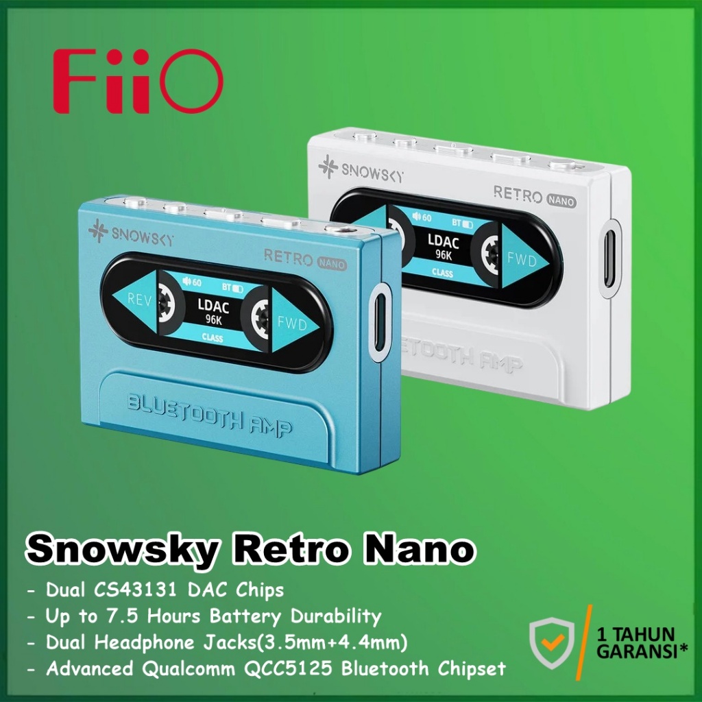FiiO Snowsky Retro Nano Portable Wireless Dongle DAC and Headphone AMP Amplifier