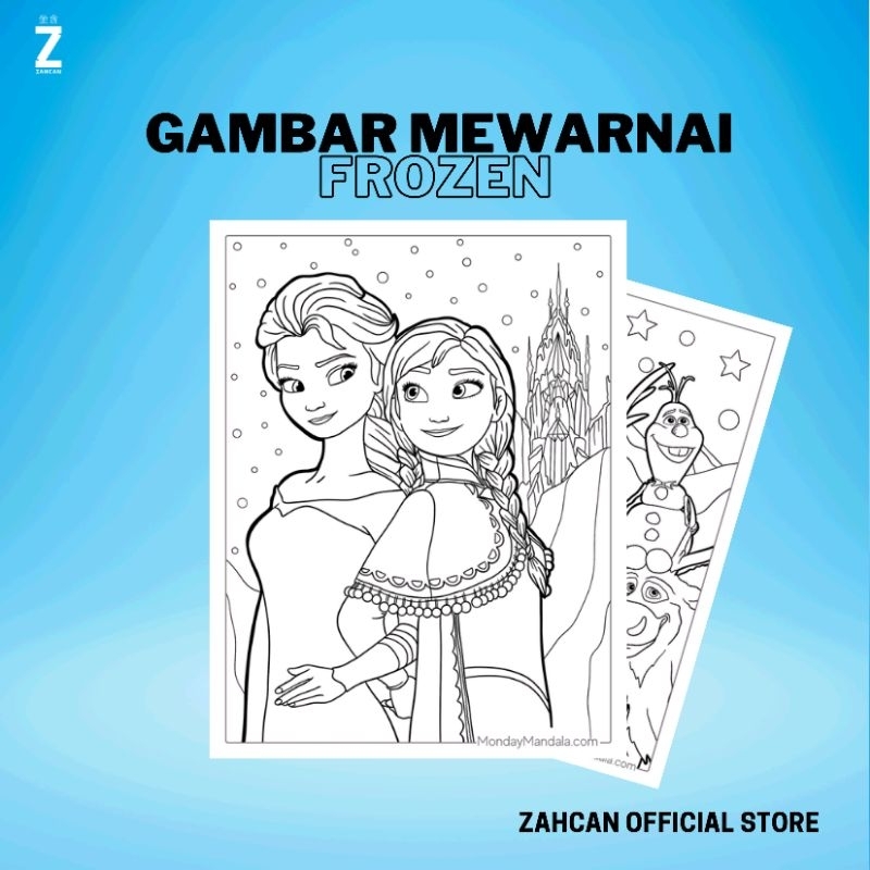 

Kertas Gambar Mewarnai A4 [ Frozen ]