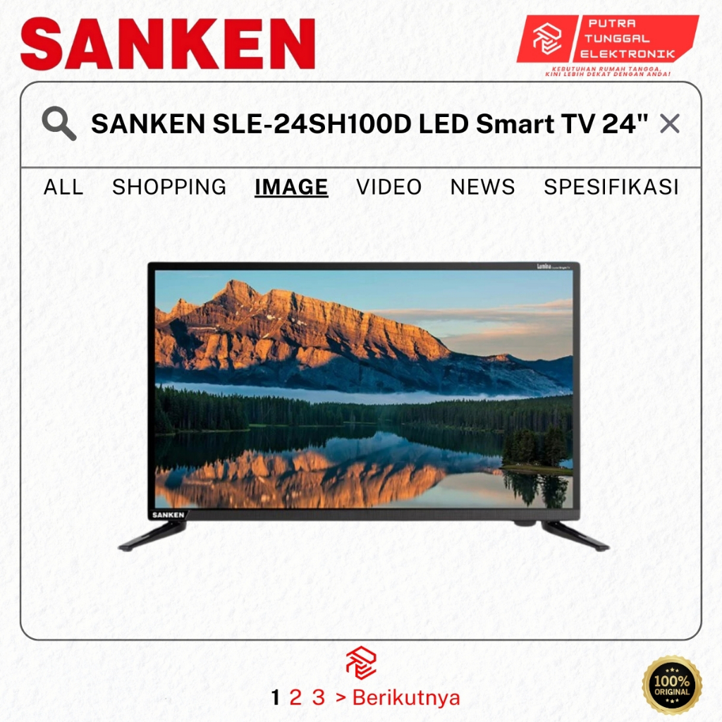 SANKEN SLE-24SH100D LED Smart TV 24 inch PRODUK 100% ORIGINAL SANKEN