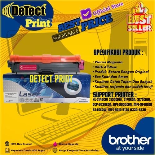 Catridge Toner Compatible Brother TN261 TN 261 Magenta Printer HL-3140CW, 3150CDW, 3170CDN, 3170 CDW
