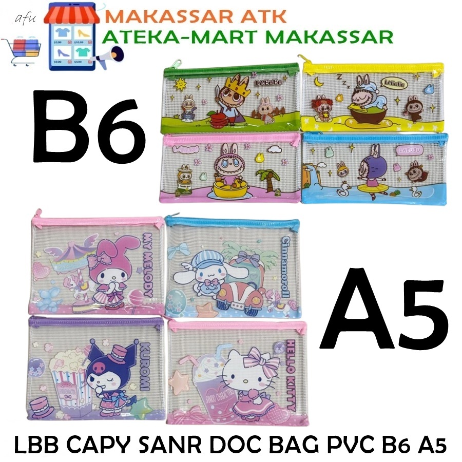 

[PCS] LABUBU CAPYBARA DOCUMENT BAG PVC MIKA B6-7566 A5-7577