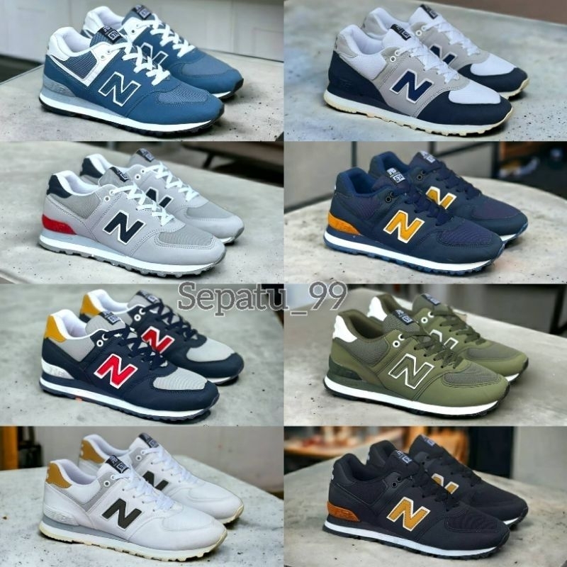 Sepatu Pria New Balance 574 Sneakers Man New Balance  574 Hitam Putih