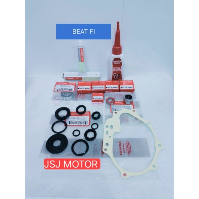 PAKET KOMPLIT SET BEARING LAHER SEAL SIL CVT BEAT FI VARIO FI SCOOPY FI SPACY FI 110 115 HONDA KZL