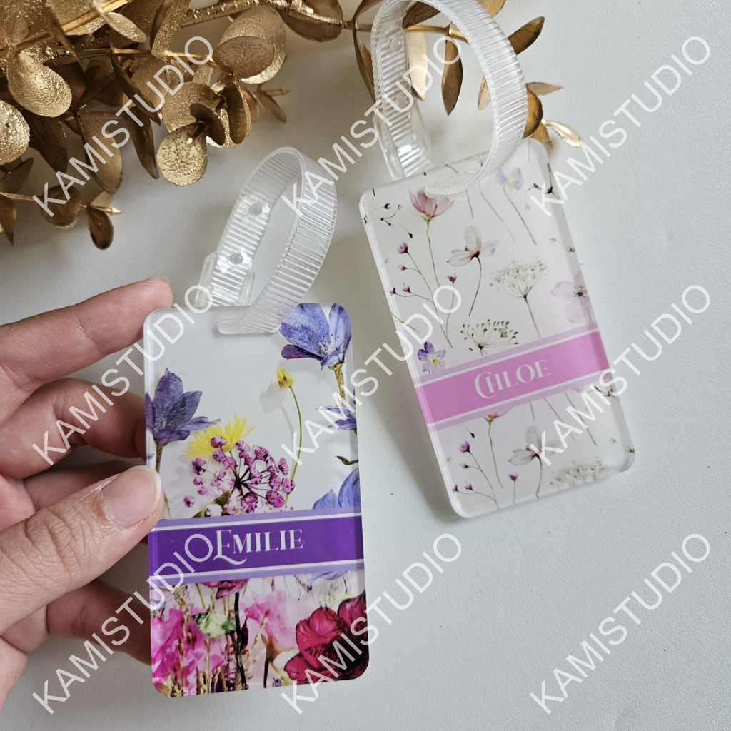 SABUK LUGGAGE TAG DIOR PATTERN COLOURFUL/ GANTUNGAN KOPER ESTETIK/GANTUNGAN KOPER CHRISTIAN DIOR/GAN