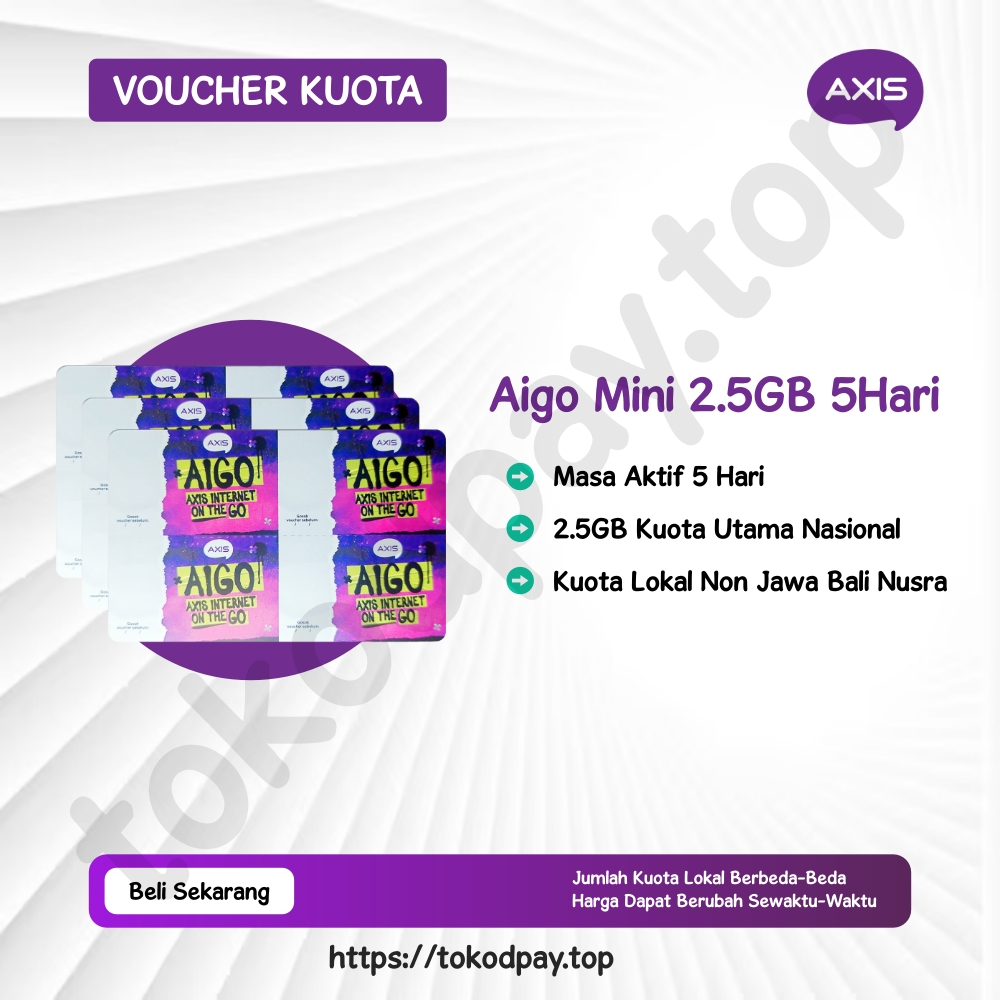 Voucher Axis 2.5GB 5Hari SKS