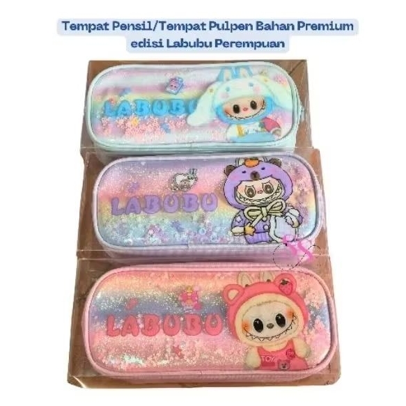 TEMPAT PENSIL/TEMPAT PULPEN ANAK SEKOLAH EDISI LABUBU PEREMPUAN