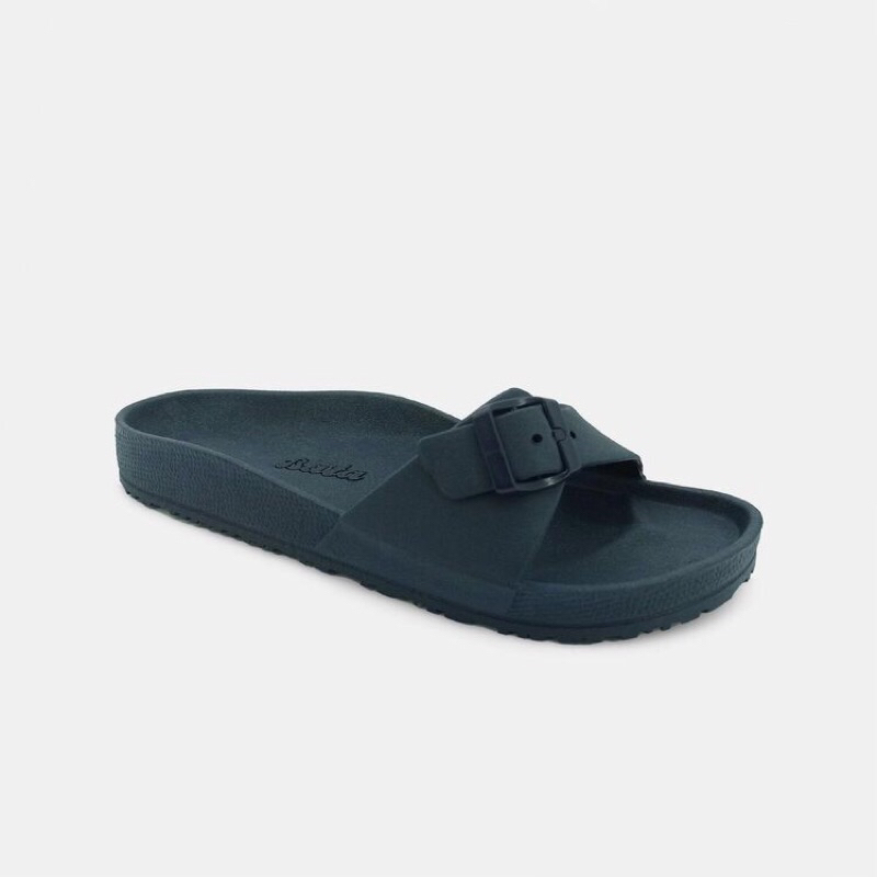 BATA SANDAL FLET KARET WANITA ANTI AIR MODEL SLIP-ON NAVY 572-9142