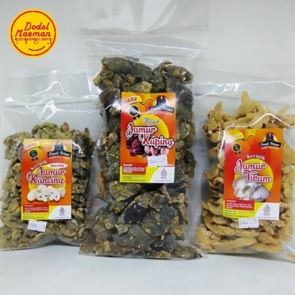 

Keripik Jamur Crispy Oleh Oleh Khas Wonosobo Merk Candi Prima