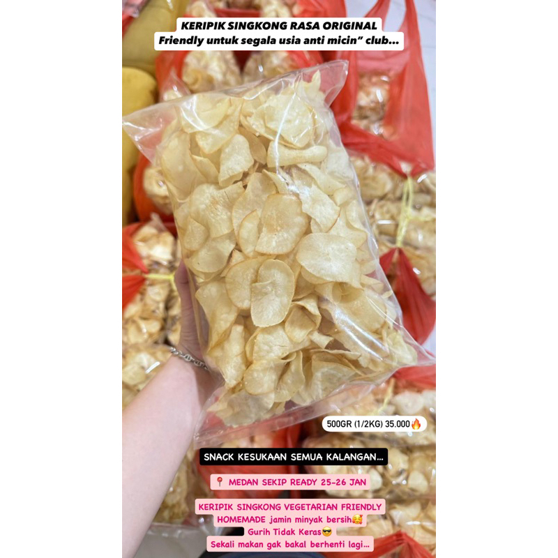 

Keripik singkong original medan renyah
