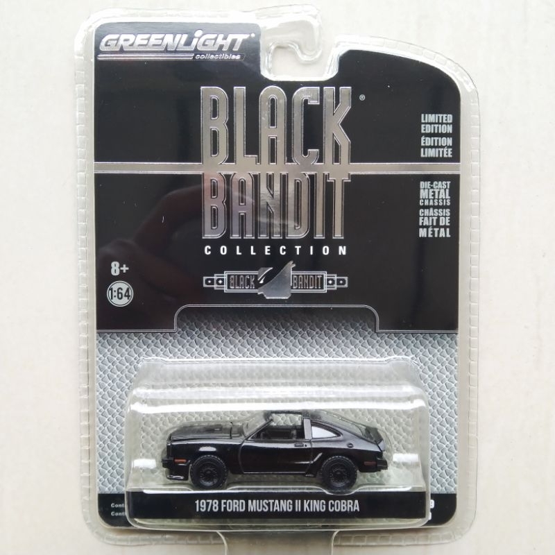 Greenlight 1978 Ford Mustang GT King Cobra 2 Black Bandit