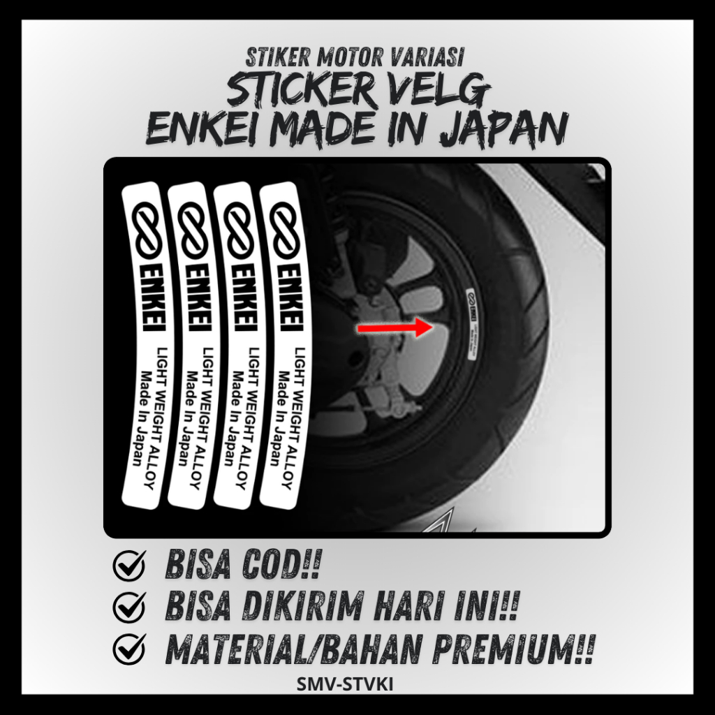 Stiker Velg Motor Enkei Sticker Velk ENKEI Made in Japan Mobil