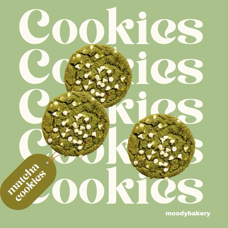 

Matcha Cookies Cokelat Hijau | Soft Cookies