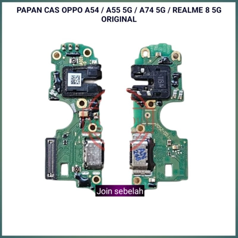 PAPAN KONEKTOR CHARGER OPPO A54 PCB POSISI CAS OPPO A55 4G / A74 5G / REALME 8 5G ORIGINAL