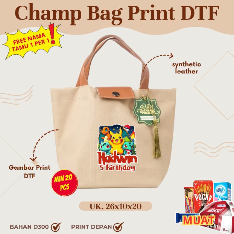 

(COD) TAS CHAMP CUSTOM UK.26X10X20/GOODIE BAG CUSTOM/TAS ULTAH CUSTOM/TAS ULANG TAHUN PREMIUM LARIS