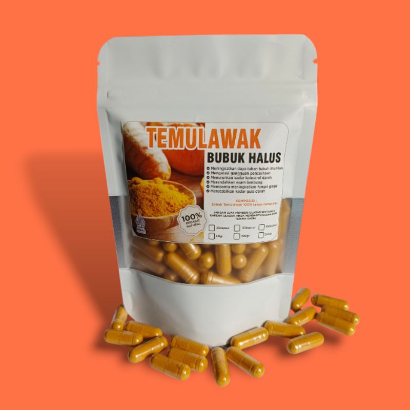 

Kapsul Temulawak Bubuk Halus herbal