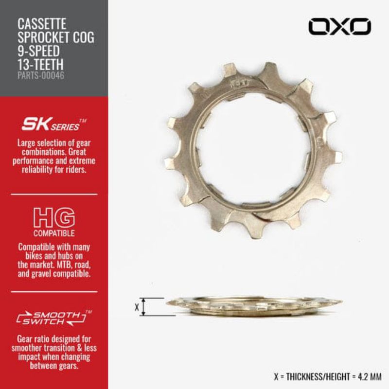 COG CASSETTE SPROCKET  9S 13T OXO