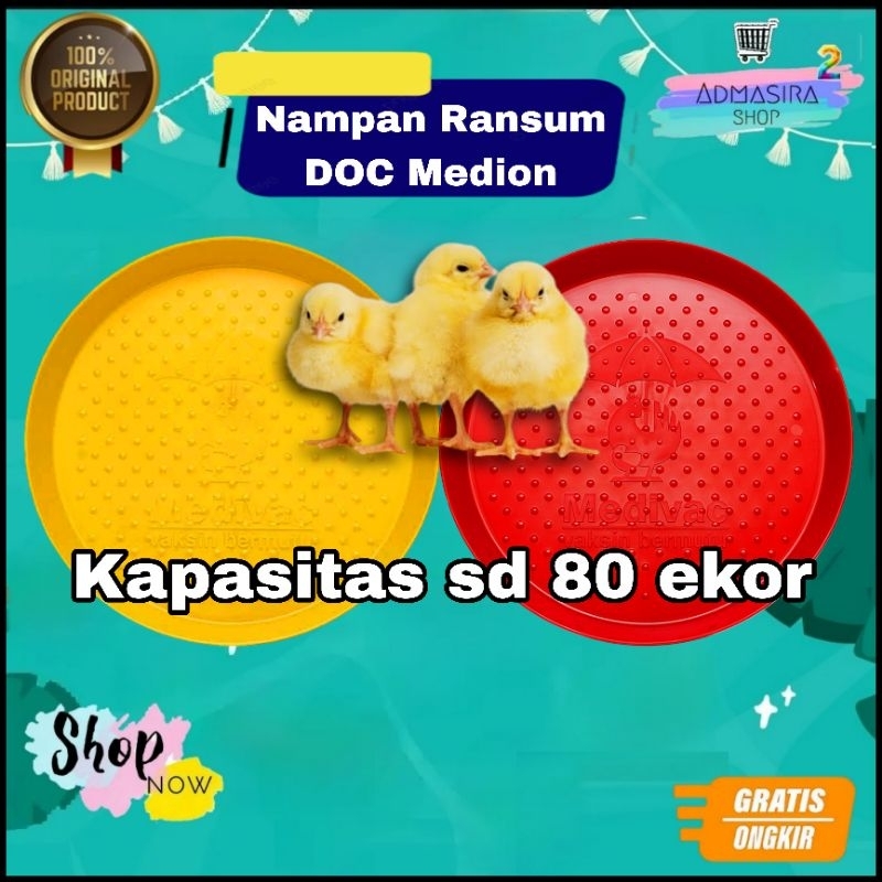 NAMPAN RANSUM AYAM DOC Medion Plat Feeder Wadah Pakan Ayam
