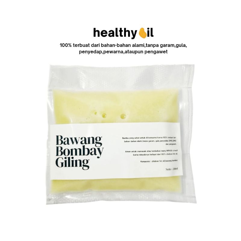 

[250ML] KEMASAN REVIL Bawang Giling MPASI - Healthy Oil