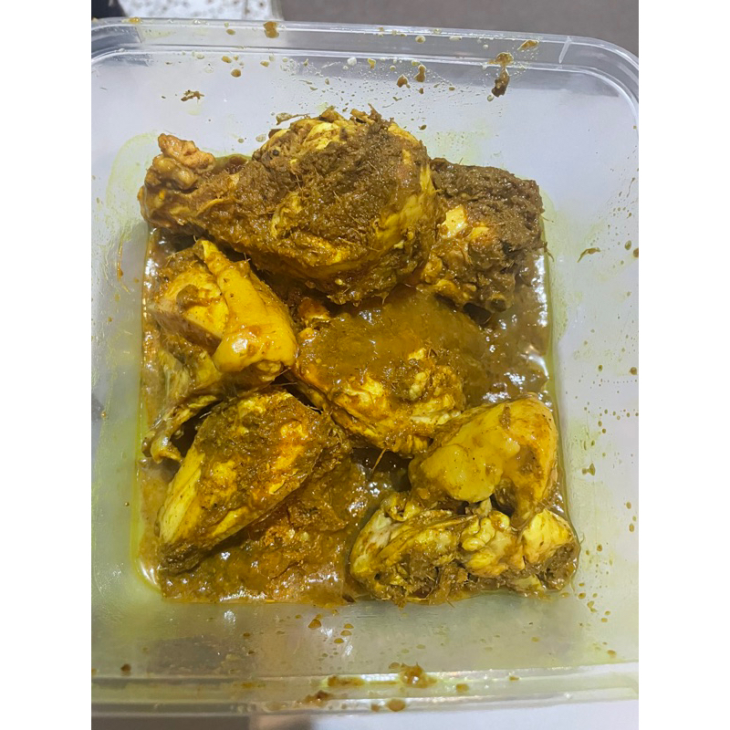 

Ayam ungkep bumbu kuning serundeng 1 ekor free ati ampela