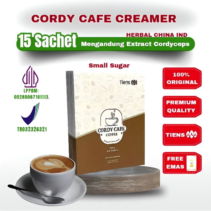 

[Herbal China TCM] Cordy-Cafe Creamer | small sugar original full segel 1 box