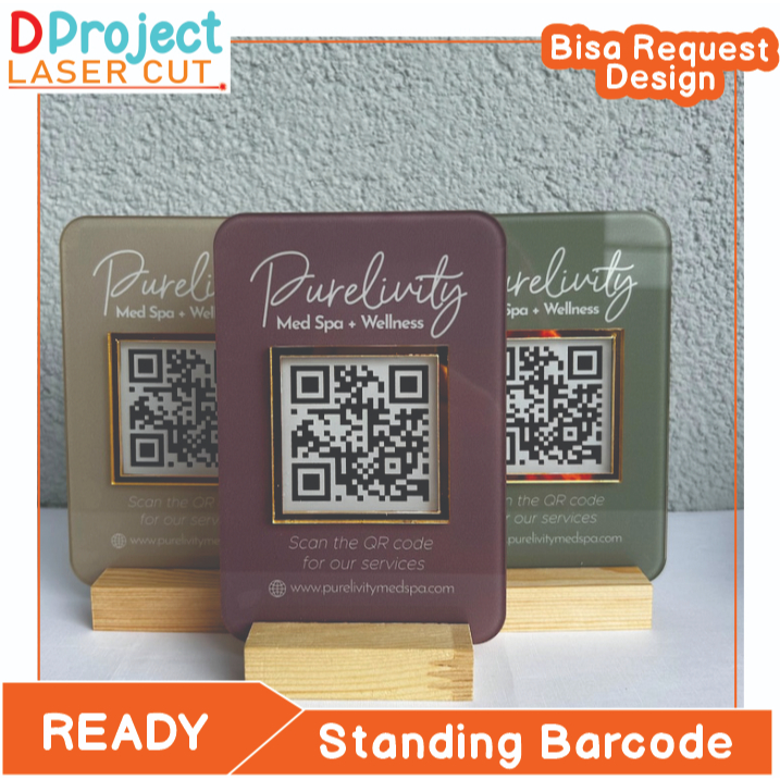

Costume Standing Barcode, Bisa untuk Barcode katalog produk mempercantik Ruang Kerja dan Mempermudah konsumen dalam bertansaksi