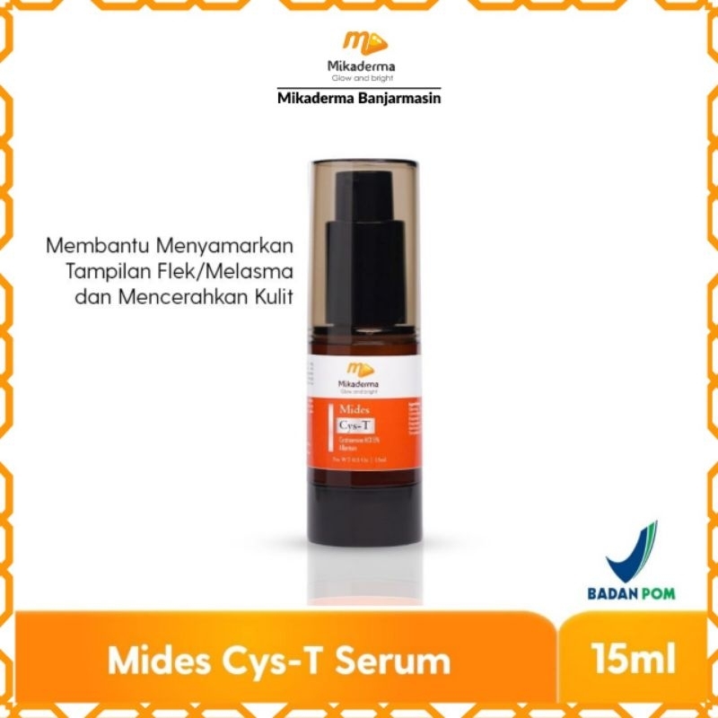Mikaderma Mides CysT serum 15 ml - Cysteamine HCl 5% (serum untuk flek/melasma/mencerahkan)