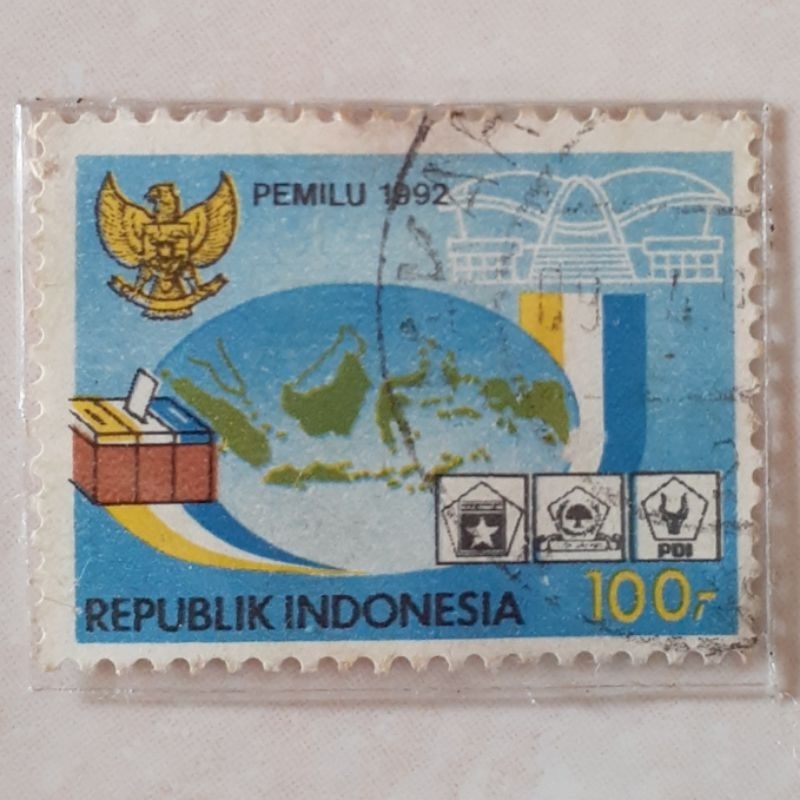 

Perangko Indonesia Pemilu (Rp 100) Tahun 1992