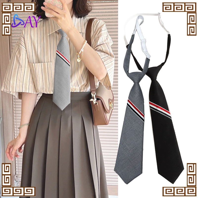 Dasi Hitam Seifuku Korea Japan Style Dasi Jk Untuk Wanita Dasi Panjang Malas Gaya Kampus Jepang