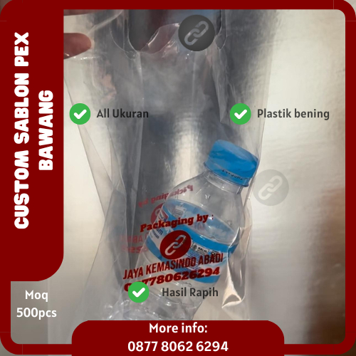 Custom Sablon Plastik Pex Bawang | Sablon Plastik Bening | Custom Plastik Transparan