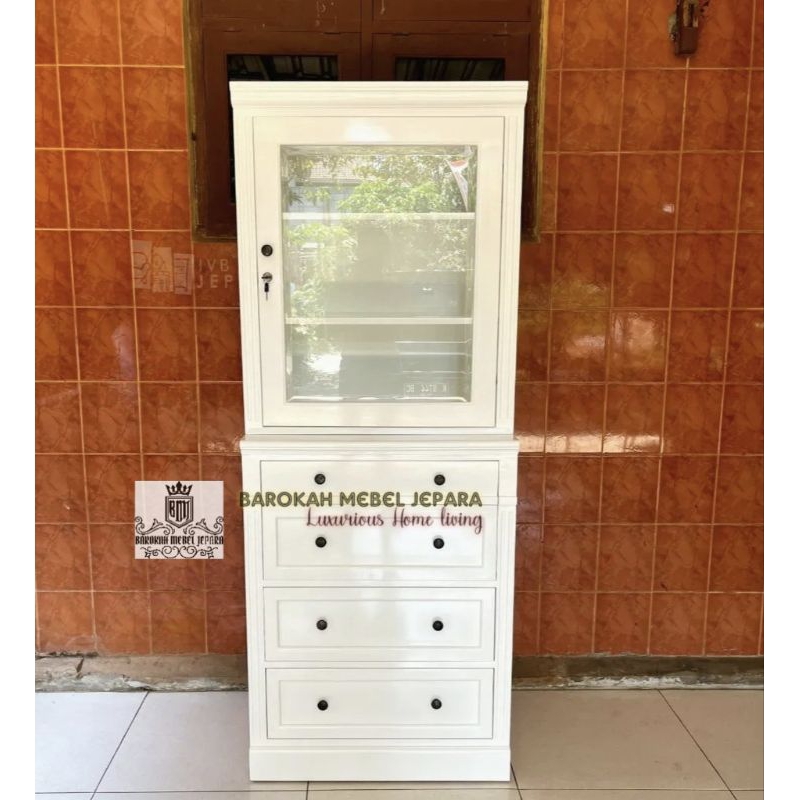 Lemari pendek ruang tamu jati , lemari dapur jati , lemari pajangan hiasan , lemari serbaguna jati