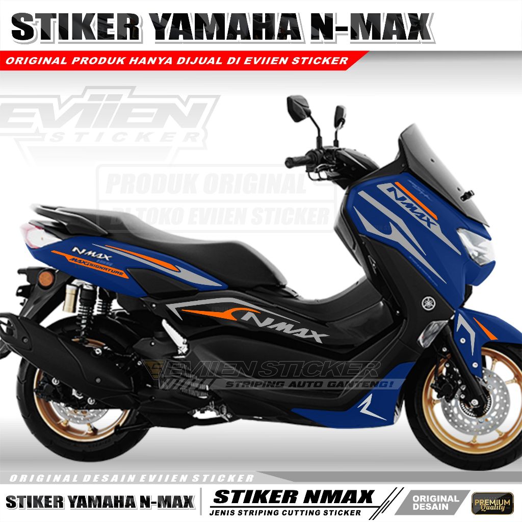 STIKER MOTOR NMAX NEW TAHUN 2020 2021 2022 2023 2024 STRIPING CUTTING STICKER NMX-01