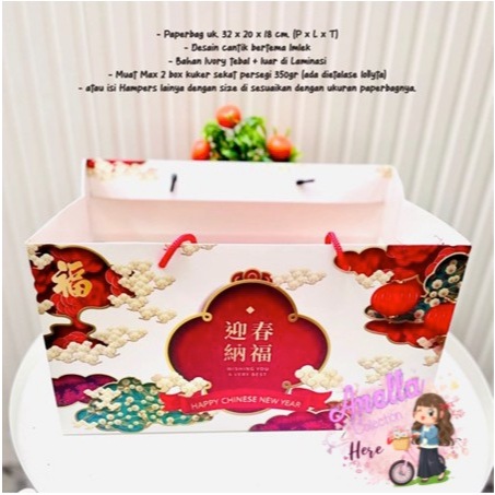 

Paperbag CNY / Imlek uk. 32 x 20 x 18 cm Tema Elegant Clasic