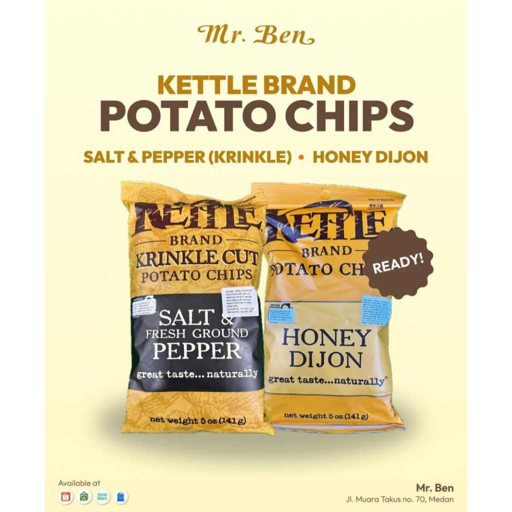 

Kettle Brand Potato Chips / Keripik Kentang 141gr Impor USA