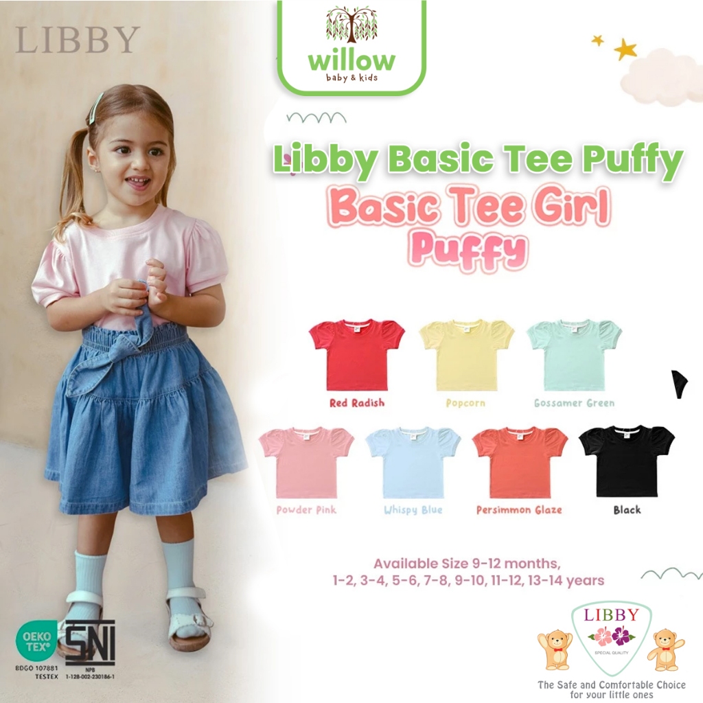 Kaos Atasan Anak - Libby Basic Tee Puffy