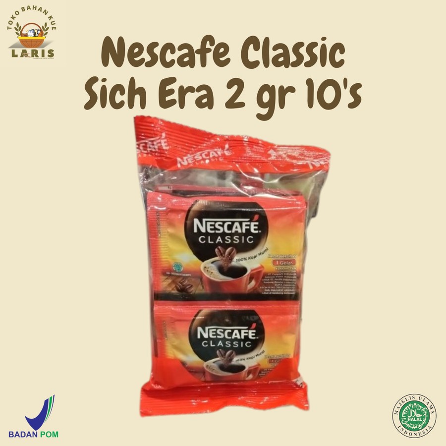 

NESCAFE CLASSIC KEMASAN SACHET 1 PAK (10X2G)