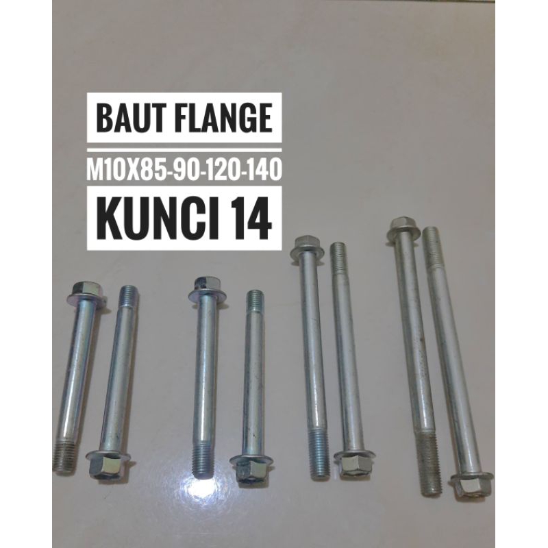 baut flange m10x85-90-120-140 kunci 14