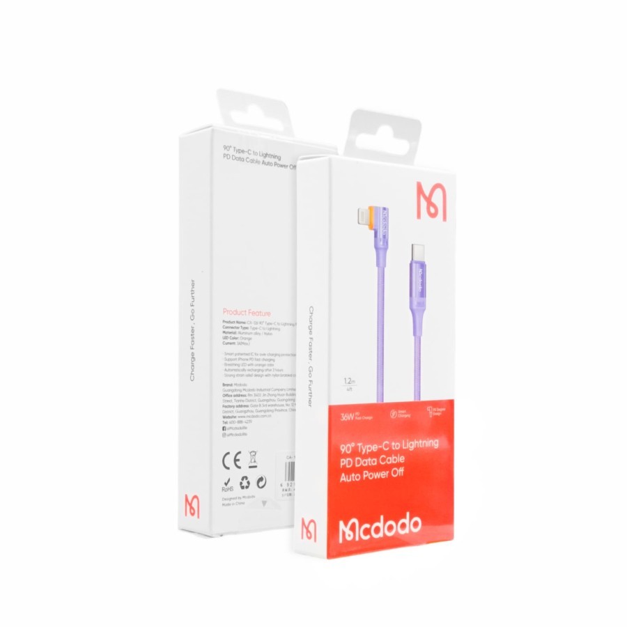 Kabel Data Mcdodo 90° Type-C to Lightning PD Cable Auto Power Off