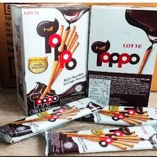 

LOTTE TOPPO STIK VANILA CHOCOLATE BOX ISI 12SACHET