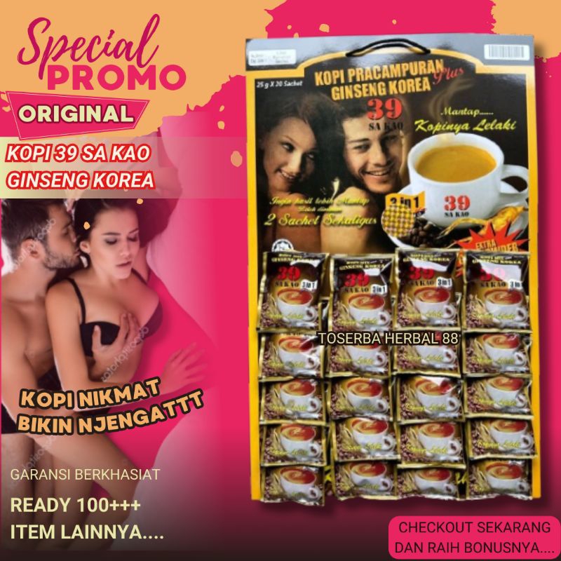 Kopi 39 Gingseng korea Original isi 20 sachet